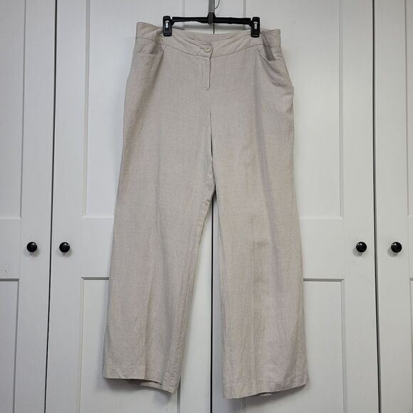 Lane bryant wide leg linen blend pants, 16 - Picture 5 of 9